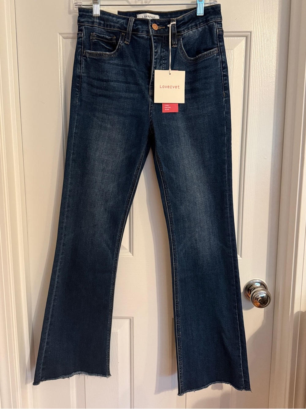 Lovervet Dark Blue Kick Flare Jeans